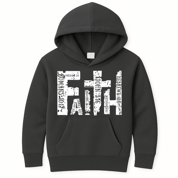 Faith Bible Verse Christian Quote Kids Hoodie