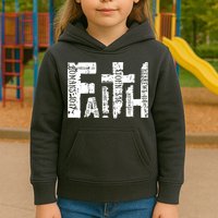 Faith Bible Verse Christian Quote Kids Hoodie