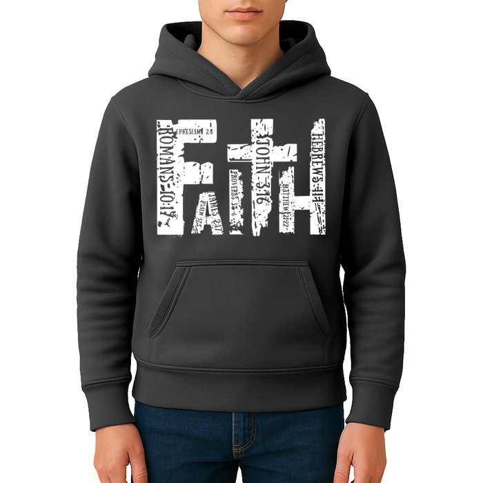 Faith Bible Verse Christian Quote Kids Hoodie