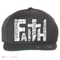 Faith Bible Verse Christian Quote Wool Snapback Cap