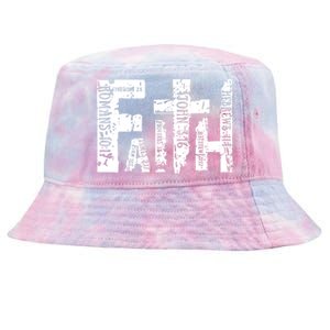 Faith Bible Verse Christian Quote Tie-Dyed Bucket Hat