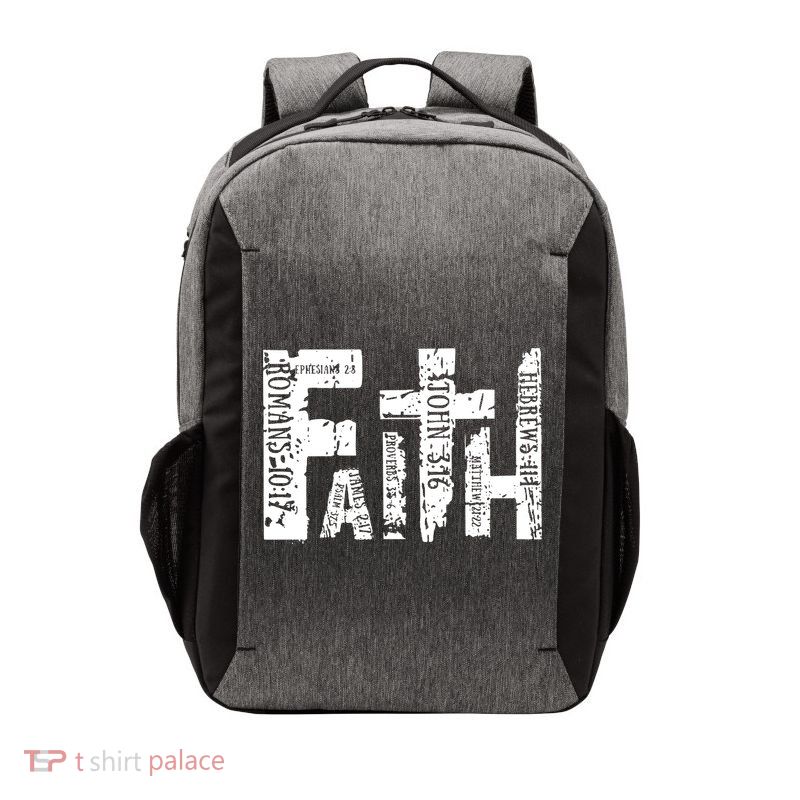 Faith Bible Verse Christian Quote Vector Backpack