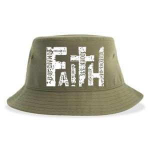 Faith Bible Verse Christian Quote Sustainable Bucket Hat