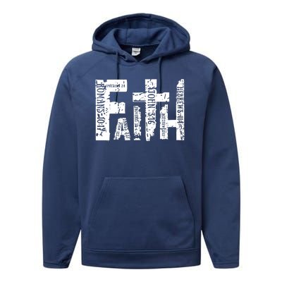 Faith Bible Verse Christian Quote Performance Fleece Hoodie