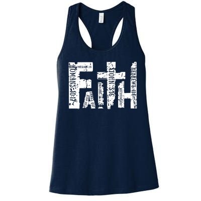 Faith Bible Verse Christian Quote Women's Racerback Tank