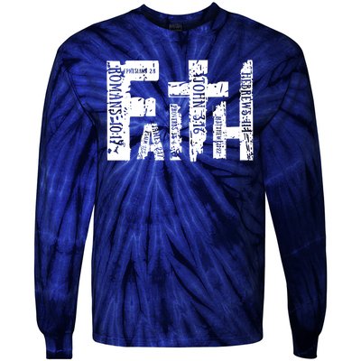 Faith Bible Verse Christian Quote Tie-Dye Long Sleeve Shirt