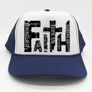 Faith Bible Verse Christian Quote Trucker Hat