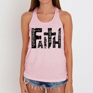 Faith Bible Verse Christian Quote Women's Knotted Racerback Tank