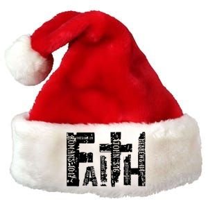 Faith Bible Verse Christian Quote Premium Christmas Santa Hat