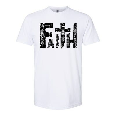 Faith Bible Verse Christian Quote Softstyle CVC T-Shirt