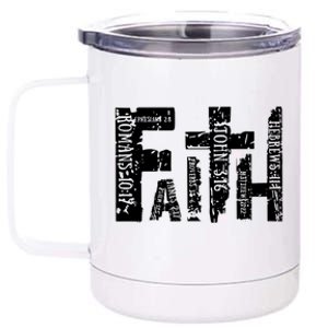 Faith Bible Verse Christian Quote 12 oz Stainless Steel Tumbler Cup