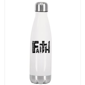 Faith Bible Verse Christian Quote Stainless Steel Insulated Water Bottle