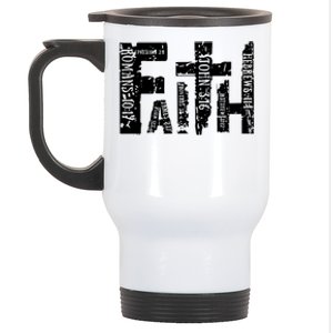 Faith Bible Verse Christian Quote Stainless Steel Travel Mug