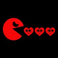 Funny Boy Valentines Day Hearts Eating Funny Gamer Game 16 in Basic Backpack