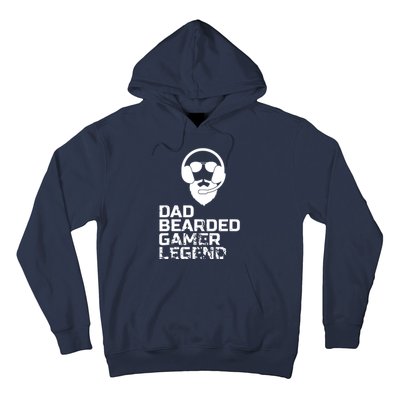 Funny Bearded Video Gamer Gaming Beard Dad Fathers Day Hoodie