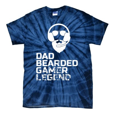 Funny Bearded Video Gamer Gaming Beard Dad Fathers Day Tie-Dye T-Shirt