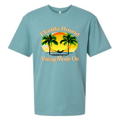 Florida Bound Vacay Mode On Funny Beach Summer Gift Sueded Cloud Jersey T-Shirt