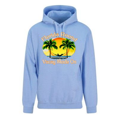 Florida Bound Vacay Mode On Funny Beach Summer Gift Unisex Surf Hoodie