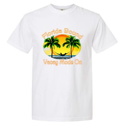 Florida Bound Vacay Mode On Funny Beach Summer Gift Garment-Dyed Heavyweight T-Shirt