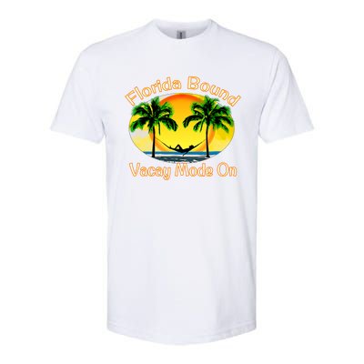 Florida Bound Vacay Mode On Funny Beach Summer Gift Softstyle CVC T-Shirt