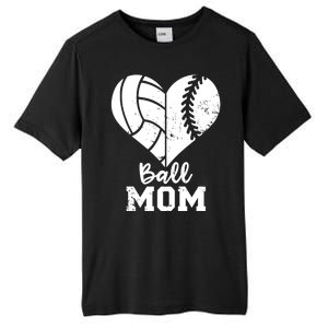 Funny Baseball Volleyball Mom Heart Gift Tall Fusion ChromaSoft Performance T-Shirt