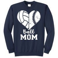 Funny Baseball Volleyball Mom Heart Gift Sweatshirt