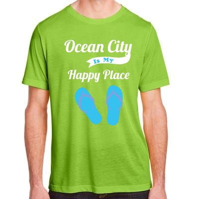 Funny Beach Vacation Design Ocean City Is My Happy Place Gift Adult ChromaSoft Performance T-Shirt