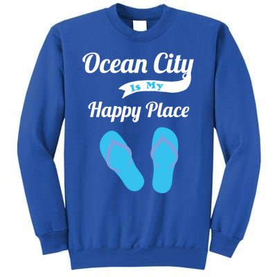 Funny Beach Vacation Design Ocean City Is My Happy Place Gift Sweatshirt