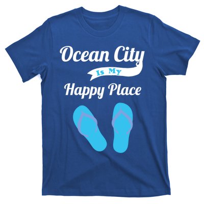 Funny Beach Vacation Design Ocean City Is My Happy Place Gift T-Shirt