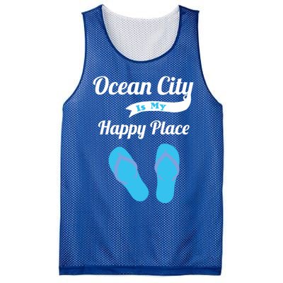 Funny Beach Vacation Design Ocean City Is My Happy Place Gift Mesh Reversible Basketball Jersey Tank