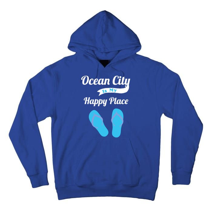 Funny Beach Vacation Design Ocean City Is My Happy Place Gift Tall Hoodie