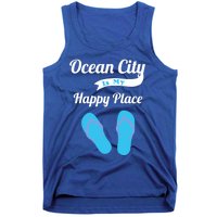 Funny Beach Vacation Design Ocean City Is My Happy Place Gift Tank Top