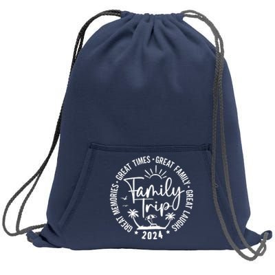 Family Beach Vacation 2024 Matching Sweatshirt Cinch Pack Bag