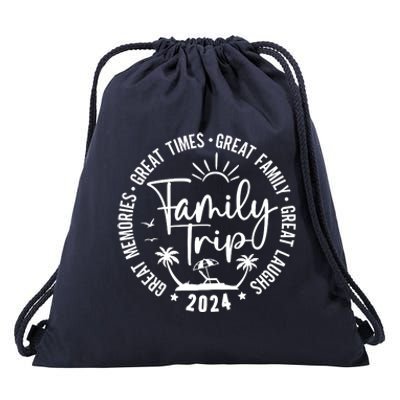 Family Beach Vacation 2024 Matching Drawstring Bag