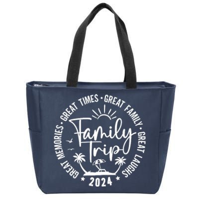 Family Beach Vacation 2024 Matching Zip Tote Bag