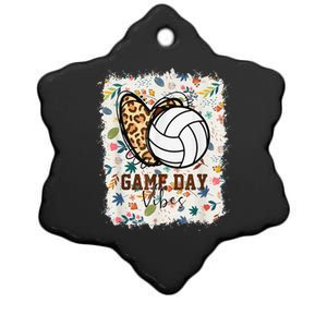 Floral Bleached Volleyball Game Day Vibes Volleyball Mom Ceramic Star Ornament