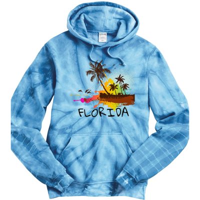 Florida Beach Vacation Ar For Ocean Lovers Tie Dye Hoodie