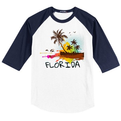 Florida Beach Vacation Ar For Ocean Lovers Baseball Sleeve Shirt