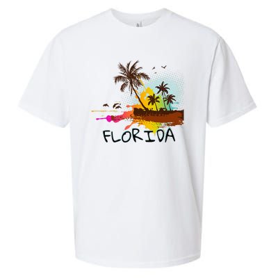 Florida Beach Vacation Ar For Ocean Lovers Sueded Cloud Jersey T-Shirt