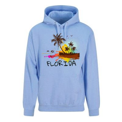 Florida Beach Vacation Ar For Ocean Lovers Unisex Surf Hoodie