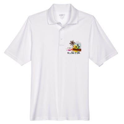 Florida Beach Vacation Ar For Ocean Lovers Men's Origin Performance Pique Polo