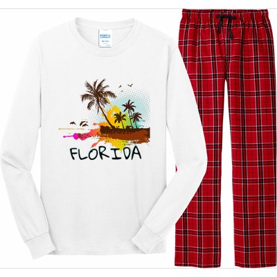 Florida Beach Vacation Ar For Ocean Lovers Long Sleeve Pajama Set