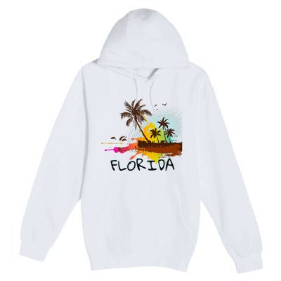 Florida Beach Vacation Ar For Ocean Lovers Premium Pullover Hoodie