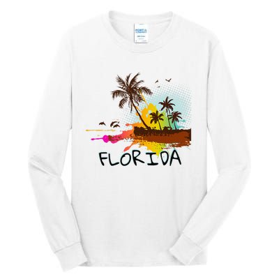 Florida Beach Vacation Ar For Ocean Lovers Tall Long Sleeve T-Shirt