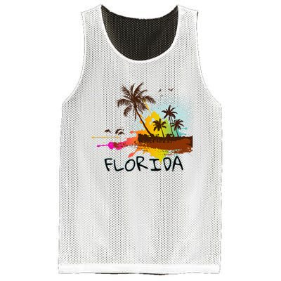 Florida Beach Vacation Ar For Ocean Lovers Mesh Reversible Basketball Jersey Tank