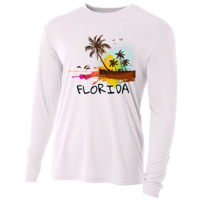 Florida Beach Vacation Ar For Ocean Lovers Cooling Performance Long Sleeve Crew