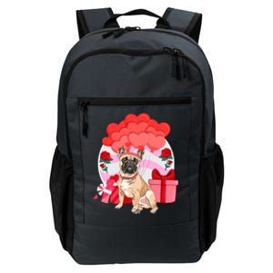 French Bulldog Valentines Day Frenchie Hearts Flowers Cute Gift Daily Commute Backpack