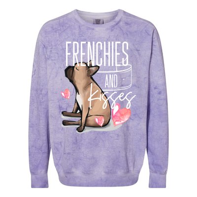 French Bulldog Valentines Day Frenchie Gift Idea Gift Colorblast Crewneck Sweatshirt