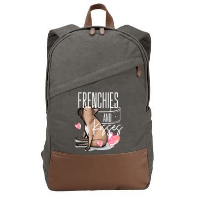 French Bulldog Valentines Day Frenchie Gift Idea Gift Cotton Canvas Backpack