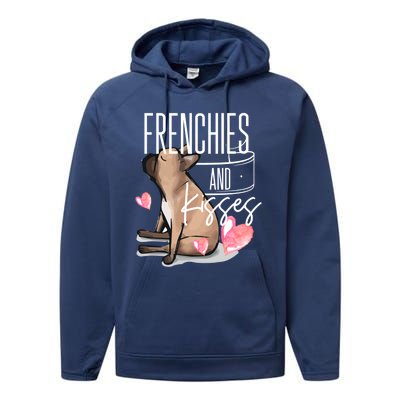 French Bulldog Valentines Day Frenchie Gift Idea Gift Performance Fleece Hoodie